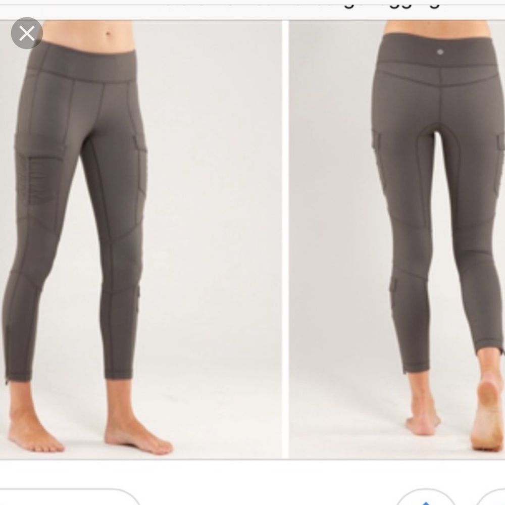 LULULEMON Charcoal Gray Cargo Leggings